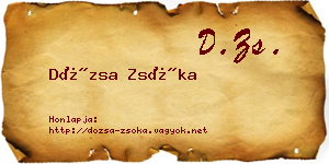 Dózsa Zsóka névjegykártya