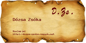 Dózsa Zsóka névjegykártya